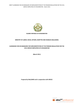 Guidebook for HR managers for implementation of the pension