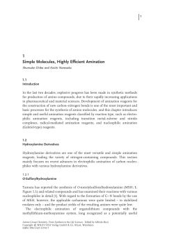 Simple Molecules, Highly Efficient Amination 1