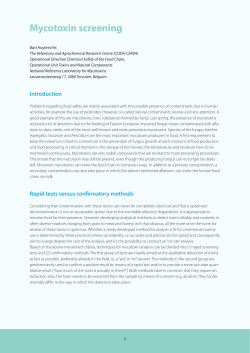 Mycotoxin screening
