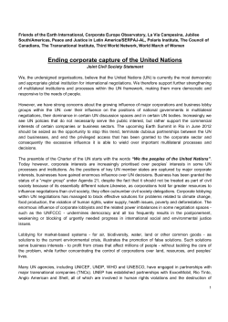 Ending corporate capture of the United Nations