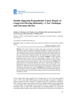 Double Opposing Perpendicular Linear Repair of Gauge Ear
