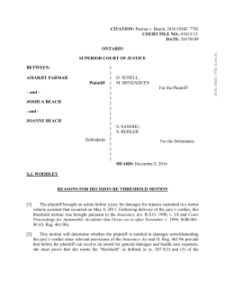 Parmar v. Beach, 2016onsc7782