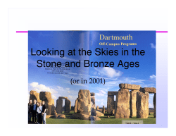 Looking at the Skies in the Stone and Bronze Ages