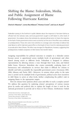 Shifting the Blame: Federalism, Media, and Public Assignment of