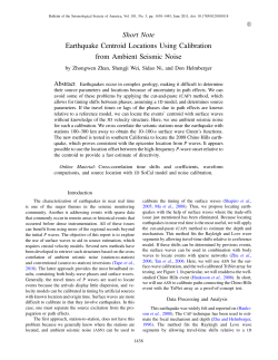 Earthquake Centroid Locations Using Calibration from