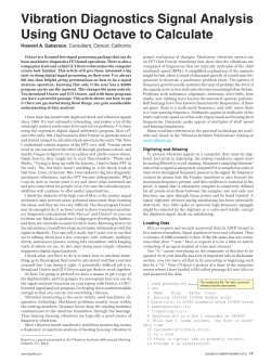 Vibration Diagnostics Signal Analysis Using GNU Octave to Calculate