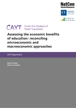Assessing the economic benefits of education