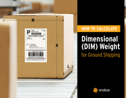 Dimensional (DIM) Weight