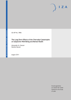 The Long-Term Effects of the Chernobyl Catastrophe on