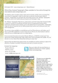 Official New Zealand Topographic Maps available for free online