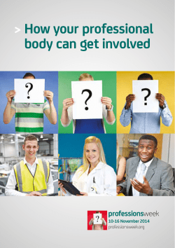 How your professional body can get involved
