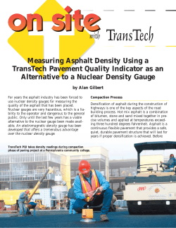Measuring Asphalt Density Using a TransTech Pavement Quality