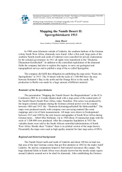 Mapping the Namib Desert II: Sperrgebietskarte 1913