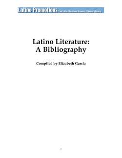Latino Literature: A Bibliography