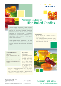 High Boiled Candies - Sensient Food Colors Europe