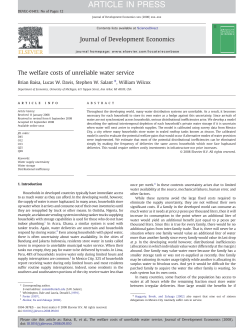 The welfare costs of unreliable water service