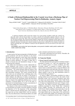 A Study of Released Radionuclide in the Coastal Area from a
