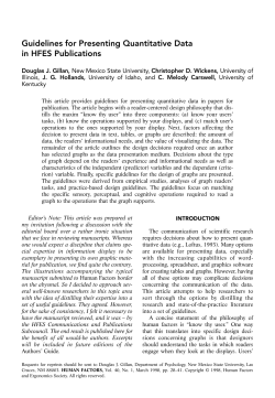 Guidelines for Presenting Quantitative Data in HFES Publications