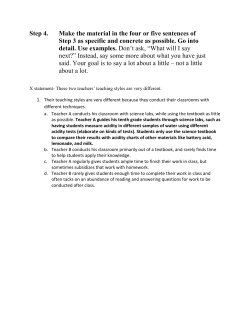 Step 4. Make the material in the four or five sentences of Step 3 as