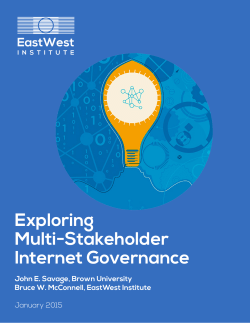 Exploring Multi-Stakeholder Internet Governance