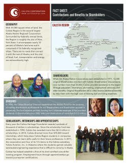 Calista Corporation Fact Sheet