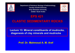 Siliciclastic sediments II: mudrocks