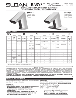 EFX 3Xx/6Xx Capacitance Installation Instructions