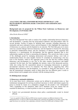 Analysing the relationship between democracy and development