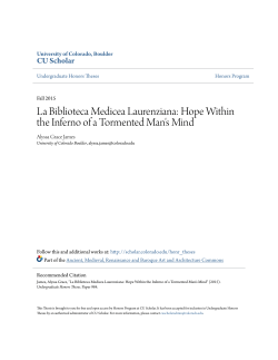 La Biblioteca Medicea Laurenziana: Hope Within the