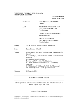 IN THE HIGH COURT OF NEW ZEALAND