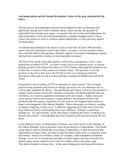 Anti-imperialism and the Iranian Revolution