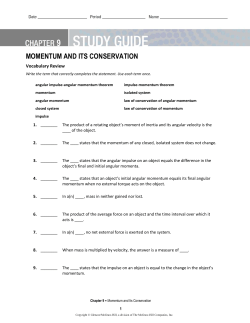 Momentum and its conservation