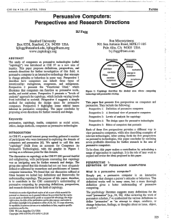 Persuasive Computers: Perspectives and Research Directions
