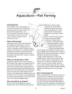 Fish and Shellifish Farming in BC