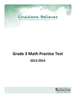 Grade 3 Math Practice Test