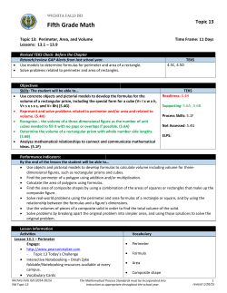 Fifth Grade Math - Wichita Falls ISD