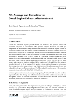 NOx Storage and Reduction for Diesel Engine
