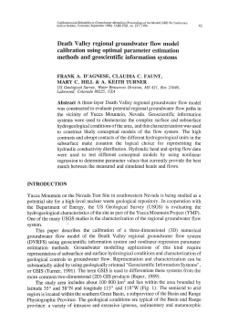 Death Valley regional groundwater flow model