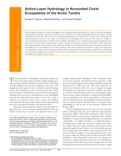Active-Layer Hydrology in Nonsorted Circle Ecosystems of the Arctic