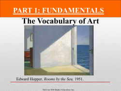 The Vocabulary of Art