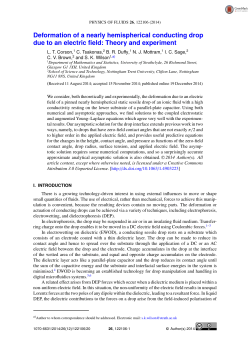Deformation of a nearly hemispherical conducting drop due to an