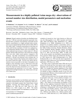 Measurements in a highly polluted Asian mega city: observations of