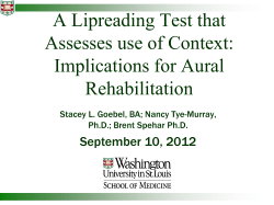 A Lipreading Test that Assesses use of Context