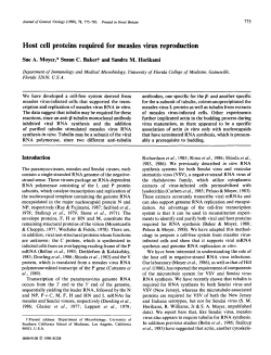 Host cell proteins required for measles virus reproduction
