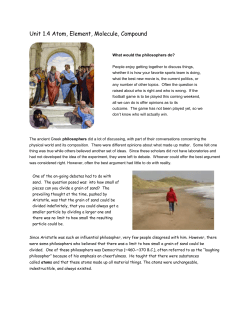 Unit 1.4 Atom, Element, Molecule, Compound