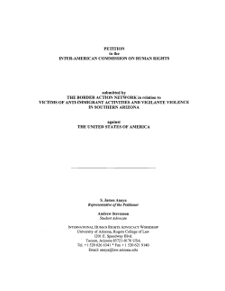 petition to the Inter-American Commission on Human