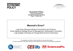 Monnet`s Error? - Centre for Economic Policy Research