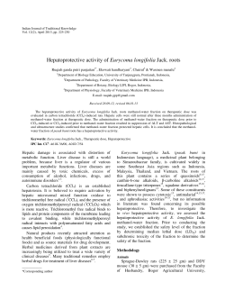 Hepatoprotective activity of Eurycoma longifolia Jack. roots