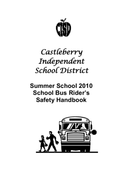Summer School Transportation Information-Archived