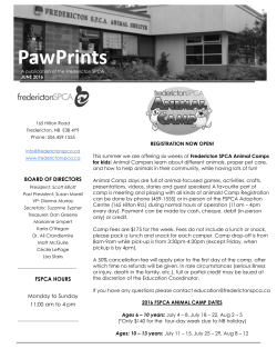 PawPrints - Fredericton SPCA